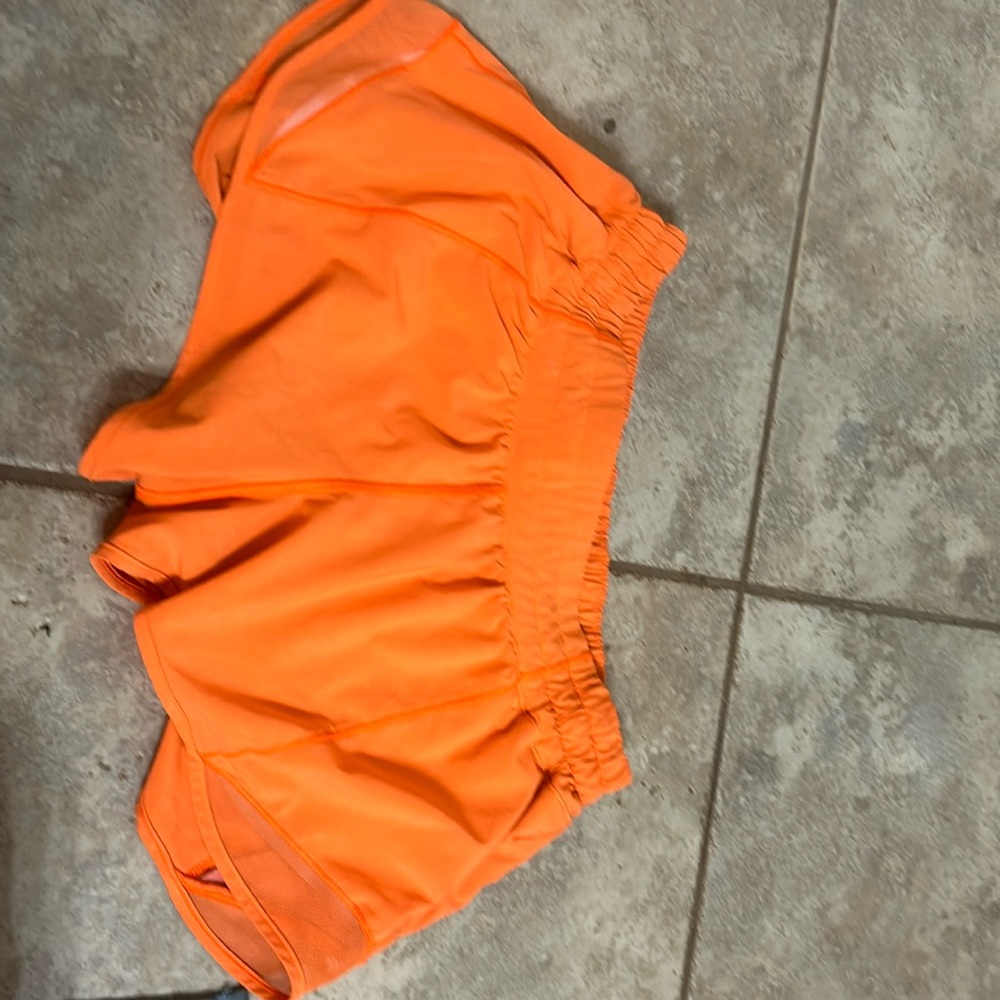 Orange LuLu shorts